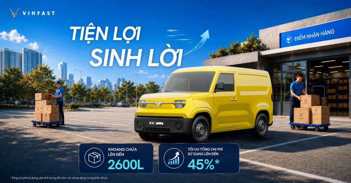 Banner VinFast ECVan - Xe tải van điện nội đô