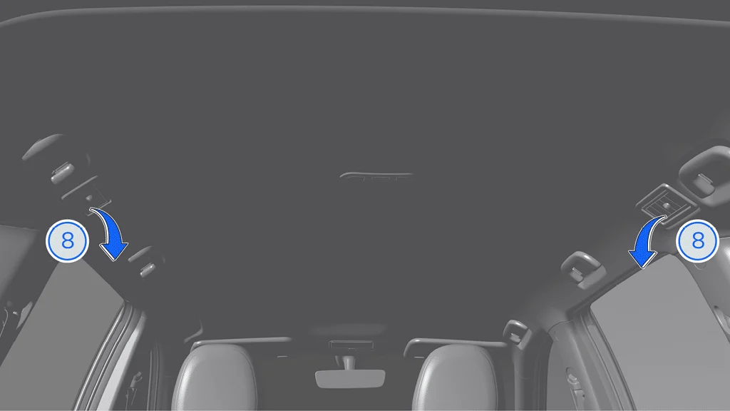 Cửa gió điều hòa hàng ghế thứ 3 trên nóc VinFast Limo Green