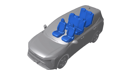Bố trí 7 chỗ tiêu chuẩn trên VinFast MPV7