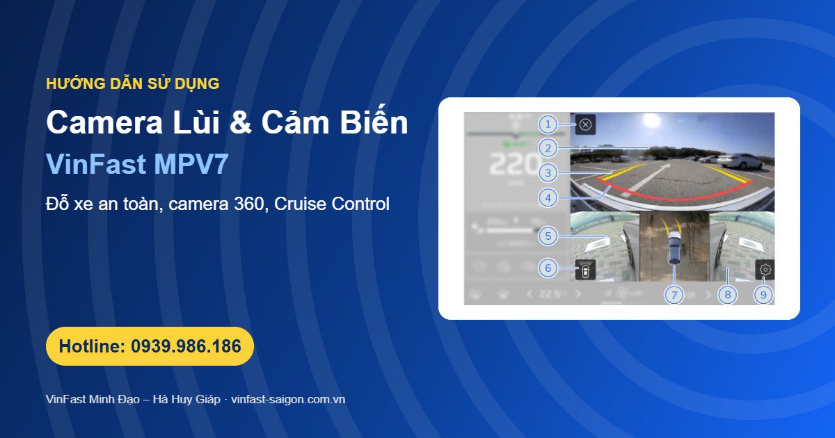 Camera Lùi, Cảm Biến Đỗ Xe & Cruise Control VinFast MPV7: Cách Sử Dụng An Toàn