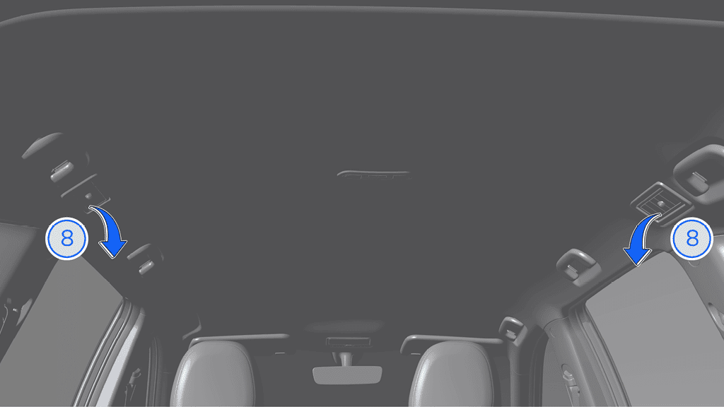 Cửa gió điều hòa hàng ghế 2 và hàng ghế 3 VinFast MPV7