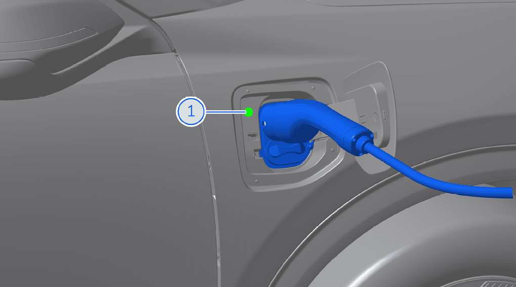 Đèn báo trạng thái tại cổng sạc VinFast MPV7