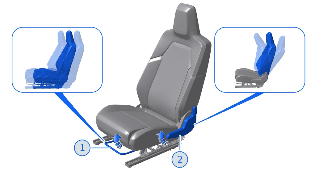 Cần chỉnh ghế trước chỉnh cơ 4 hướng VinFast VF3