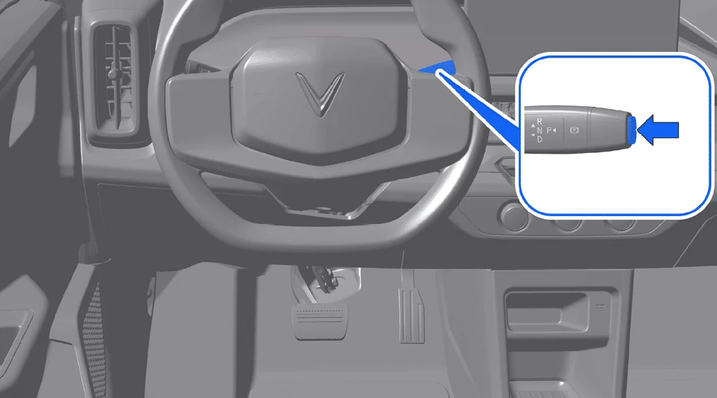 Nút P và phanh đỗ điện EPB trên VinFast VF3