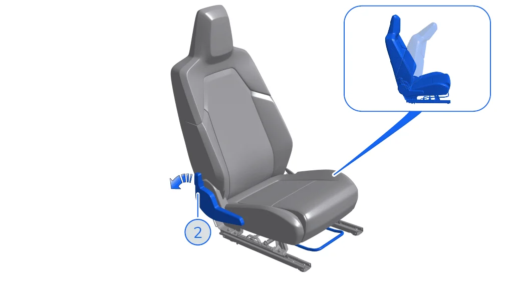 Gập ghế phụ để vào hàng ghế sau VinFast VF3