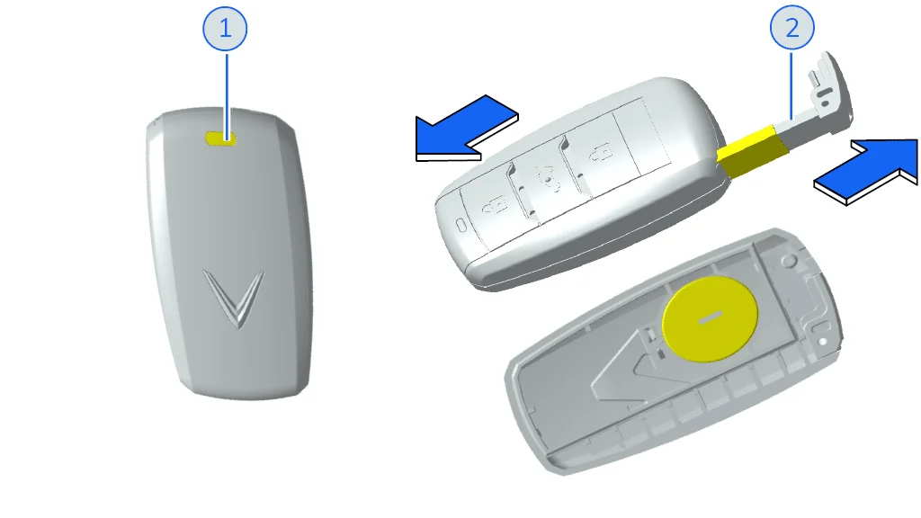 Các bước thay pin chìa khóa điều khiển VinFast VF5