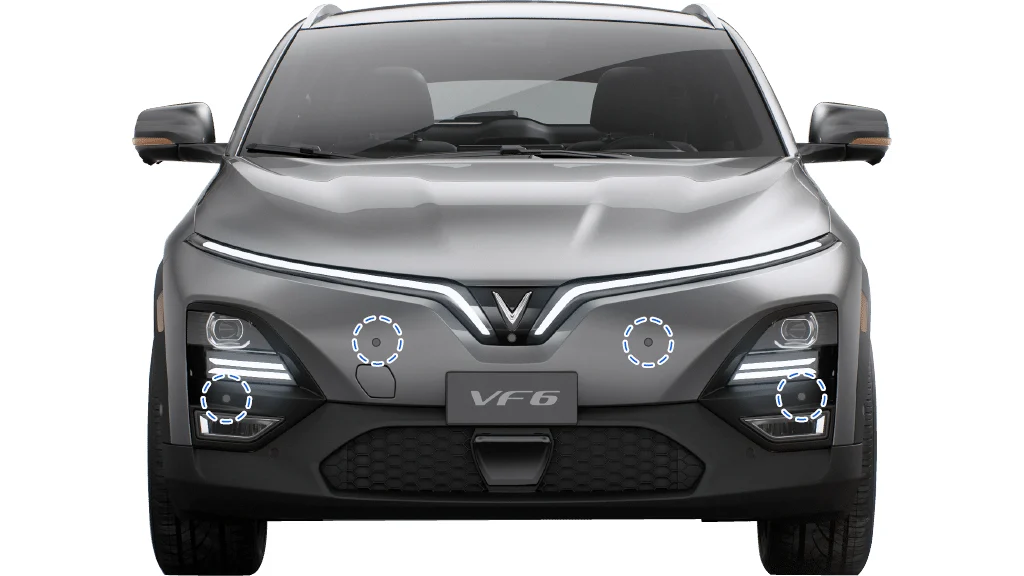 Cảm biến hỗ trợ đỗ xe trước và sau VinFast VF6