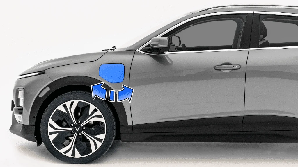 Vị trí cổng sạc phía trước bên người lái VinFast VF6