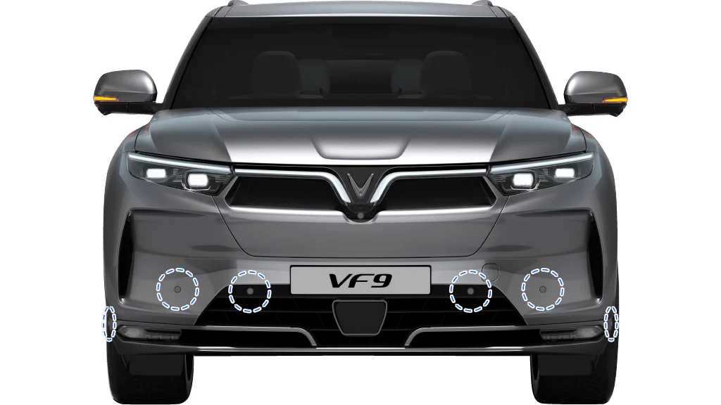 Cảm biến hỗ trợ đỗ xe trước sau VinFast VF9