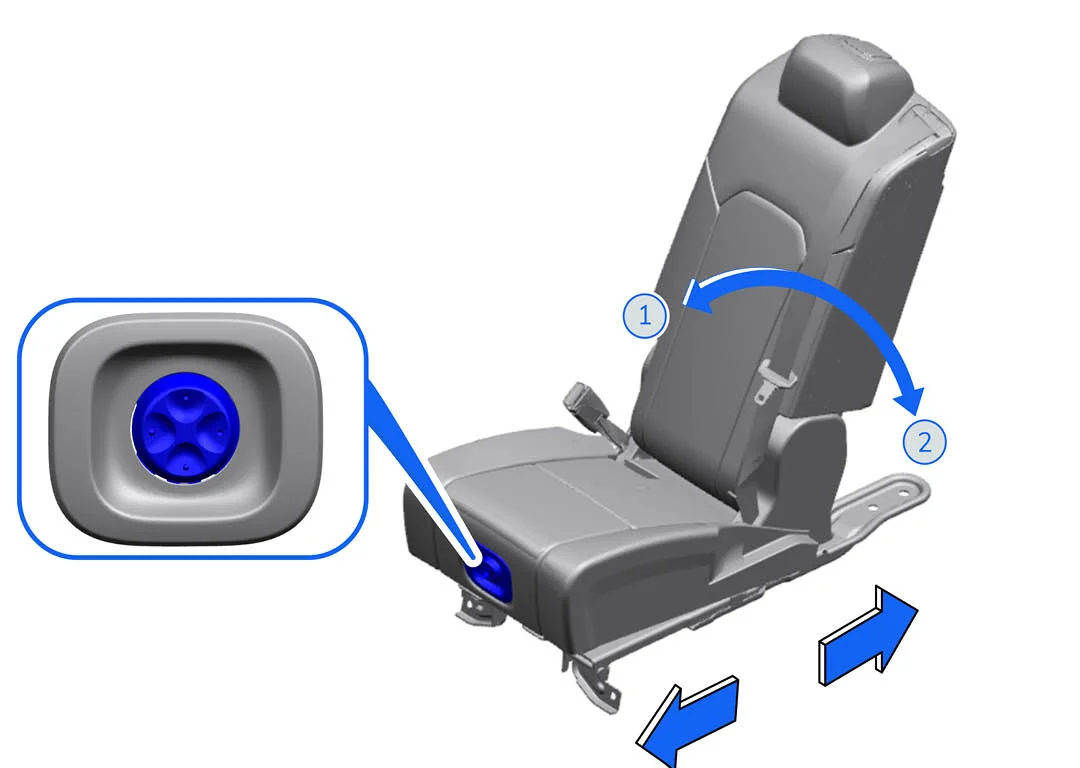 Điều chỉnh ghế giữa hàng thứ hai VinFast VF9