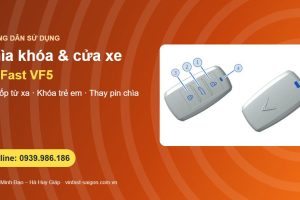 Chìa khóa VinFast VF5: khóa/mở cửa, mở cốp từ xa, khóa trẻ em, cửa kính và thay pin