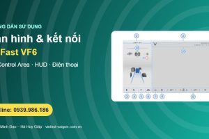 Màn hình VinFast VF6: bố cục, Car Control Area, HUD, hành trình và kết nối điện thoại