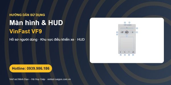 Màn hình VinFast VF9: bố cục, hồ sơ người dùng, Khu vực điều khiển xe và HUD