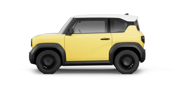 VinFast VF3 màu vàng Summer Yellow nóc trắng